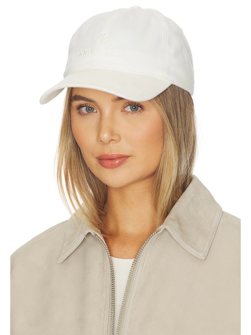 NWT Anine Bing Jeremy Baseball Cap in Ivory